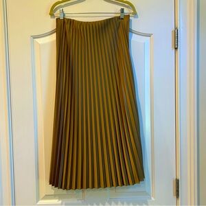 J. Crew Golden Pleated Midi Skirt